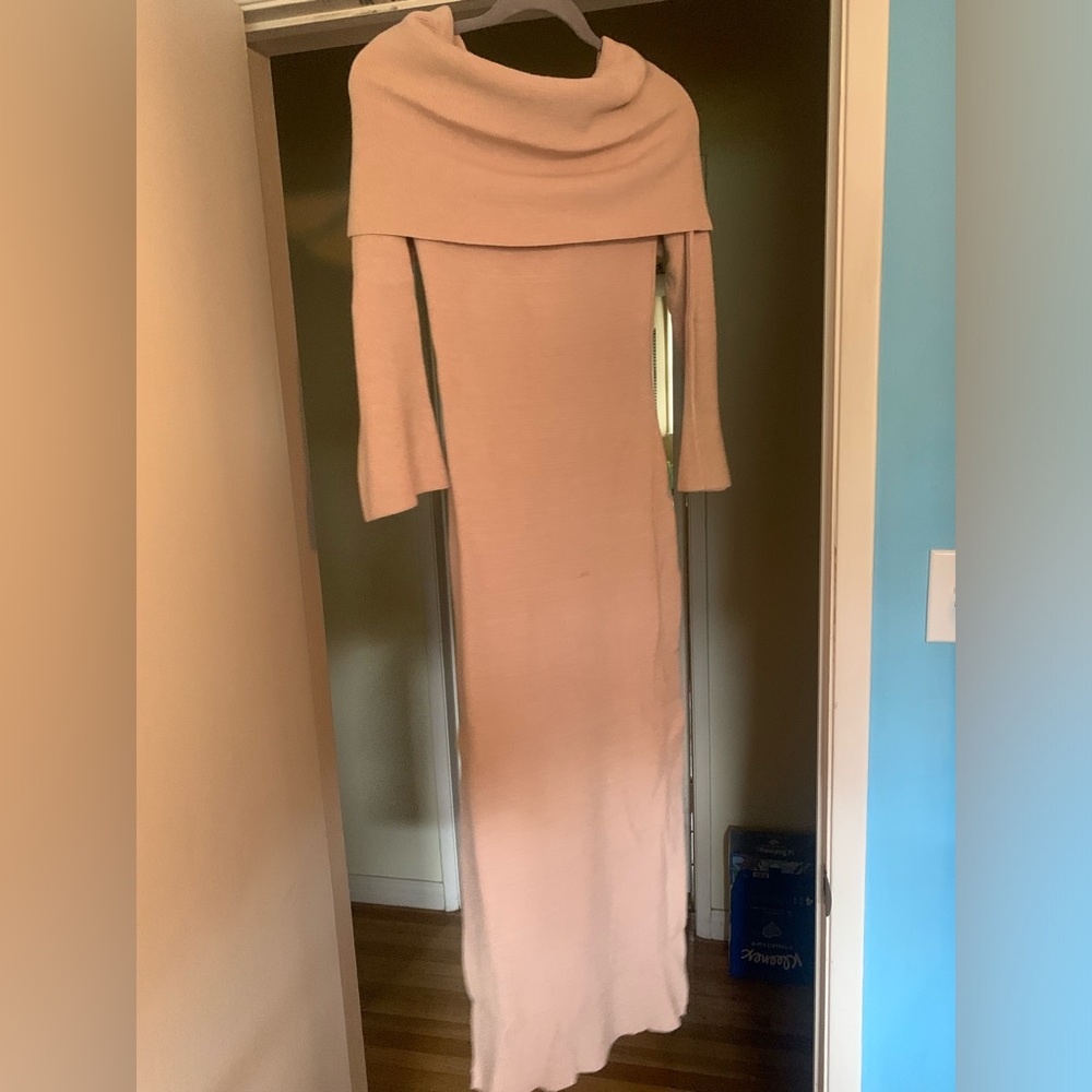 Fashion Nova XL Sweater Off The Shoulder Knit Maxi Dress NWT